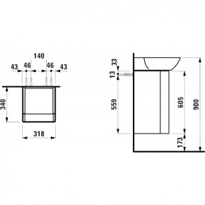  Laufen INO 305x320x350   (H4253520301701) 3