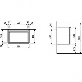  Laufen Space 520x635x385  (H4101621601001)  3