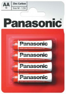  Panasonic AA RED ZINK R6 BLI 4 ZINK-CARBON R6REL/4BPR,  4 (BATT-PAN-R6REL-4BPR)