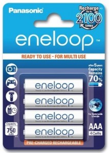  Panasonic Eneloop AAA 750 mAh 4BP NI-MH (BK-4MCCE/4BE)