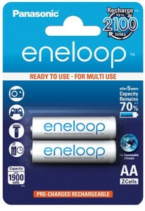  Panasonic Eneloop AA 1900 mAh 2BP NI-MH (BK-3MCCE/2BE)