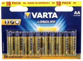  Varta Longlife AA Bli 10 Alkaline