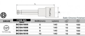    Toptul Hex 5mm 140mm 1/2