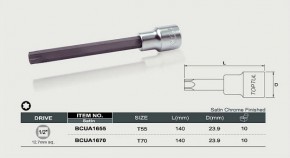    Toptul Torx T55 L140mm 1/2