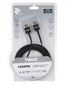   2E Ultra Slim HDMI 2.0 (AM/AM) High Speed 3  Black (2EW-1119-3m) (220264) 4