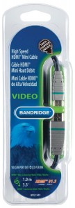  - Bandridge Blue BVL1502 HDMI Mini Cable 2m