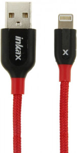  Inkax CK-30 Lightning cable 1m Black/Red