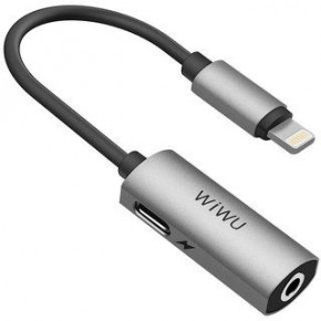  WIWU LTO1 Lightning to Lightning+Mini-jack 3.5 0.13m Gray (695781550479)