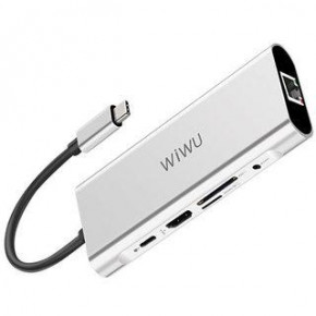  WIWU Apollo A931HRT USB-C to 3xUSB3.0+RJ45 HUB Gray (6957815507252)