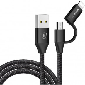  Baseus USB USB Cable to Lightning/microUSB Yiven 1m Black (CAMLYW-01)