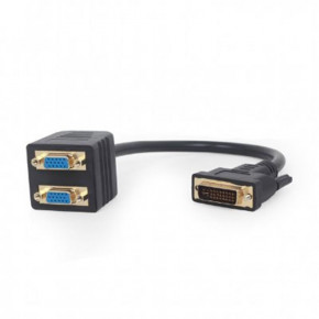  Cablexpert 1  DVI - 2  VGA 0.3  Black (A-DVI-2VGA-01) (236036)