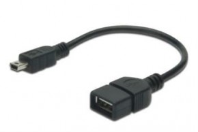  Digitus USB 2.0 (AF/miniB) OTG 0.2 black (AK-300310-002-S)