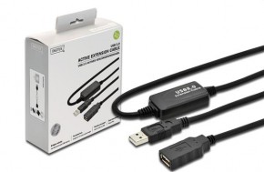   Digitus USB 2.0 (AM/AF) 10  Black (DA-73100-1)