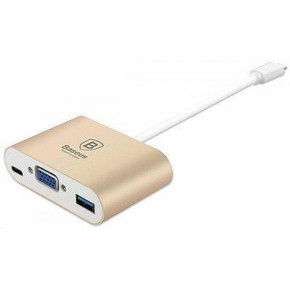 USB hub Baseus Luxury Gold (CAAPMCBK-HVA0V)