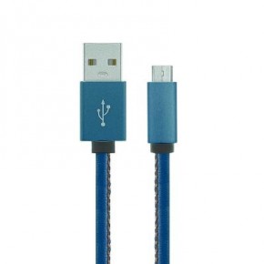   Gelius Leather Edition MicroUSB Blue (40409)