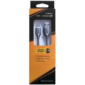  Grand-X USB-microUSB 1 Dark Silver (MM02DS) 6