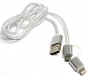   PowerPlant  2--1 USB 2.0 AM - Lightning - Micro USB 1 silver (KD00AS1290)