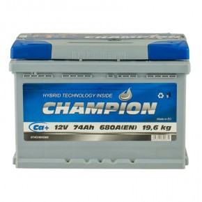   Champion 74Ah-12V Euro R