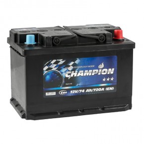   Champion Black 74Ah-12V Euro R 3