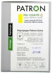  Patron  HP CLJ CB542A (PN-125AYR) Yellow Extra (CT-HP-CB542A-Y-PN-R) 6