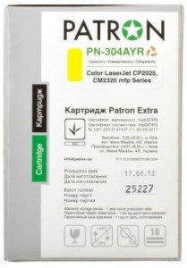  Patron  HP CLJ CC532A (PN-304AYR) Yellow Extra (CT-HP-CC532A-Y-PN-R) 6