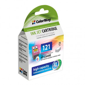  ColorWay HP CC644HE (121XL) (ink level) (CW-H121XLC-I)