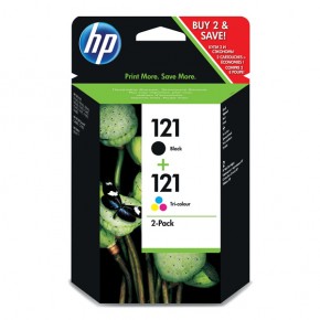   HP No.121 Black/ Tri-color Combo Pack (CN637HE)