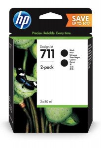  HP No.711 DesignJet 120/520 Black (2*80ml)   (P2V31A)