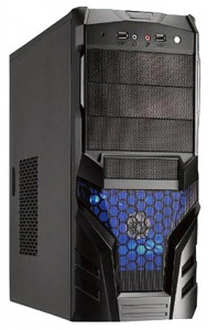  Casecom CJ-171 400W-120mm ATX Blue LED Black