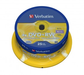  Verbatim DVD RW 4,7GB 4x   25 (43489)