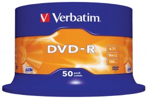  Verbatim DVD-R 4,7GB 16x Spindle Packaging 50 (43548)