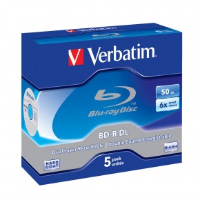  Verbatim BD-R 50GB 6x Jewel Case 5 Dual Layer (43748)