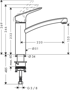    Hansgrohe MySport M 13861800 3