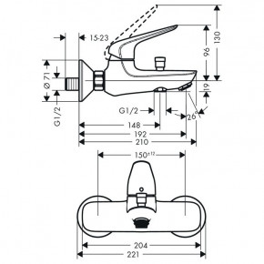    Hansgrohe 71040000 Novus 5