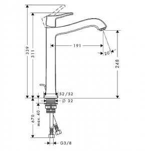  Hansgrohe Metris Classic 31078000 3