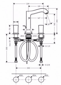    160 Hansgrohe Metropol Classic (31305090) /  4