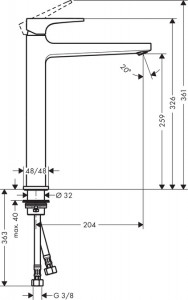    260 Hansgrohe Metropol push-open (74512000) 3