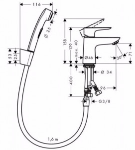     㳺  Hansgrohe Talis E (71729000) 3