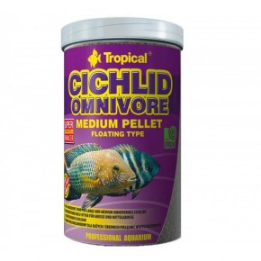    Tropical Cichlid Omnivore Medium Pellet1L /360g