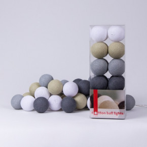  Cotton Ball Lights 20  Sand Grey  4