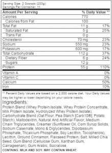  Optimum Nutrition Gold Standard Gainer Choc 50,75 g 7