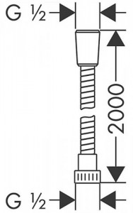   Hansgrohe Metaflex 28264000 3