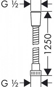   Hansgrohe Metaflex 28262000 120  3