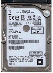   Hitachi SATA 500GB 5400rpm 8MB Refurbished (HCC547550A9E380)