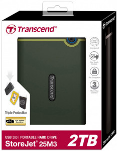   Transcend StoreJet 2.5 2TB M Military Green (TS2TSJ25M3E) 6