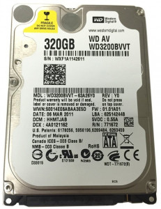   Western Digital SATA 320GB 5400rpm 8MB Refurbished (WD3200BVVT)