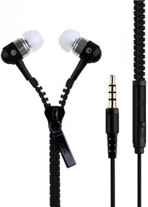  Zipper Earphones Black