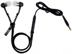  Zipper Earphones Black 3