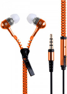  Zipper Earphones Orange