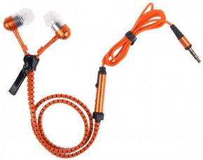  Zipper Earphones Orange 3